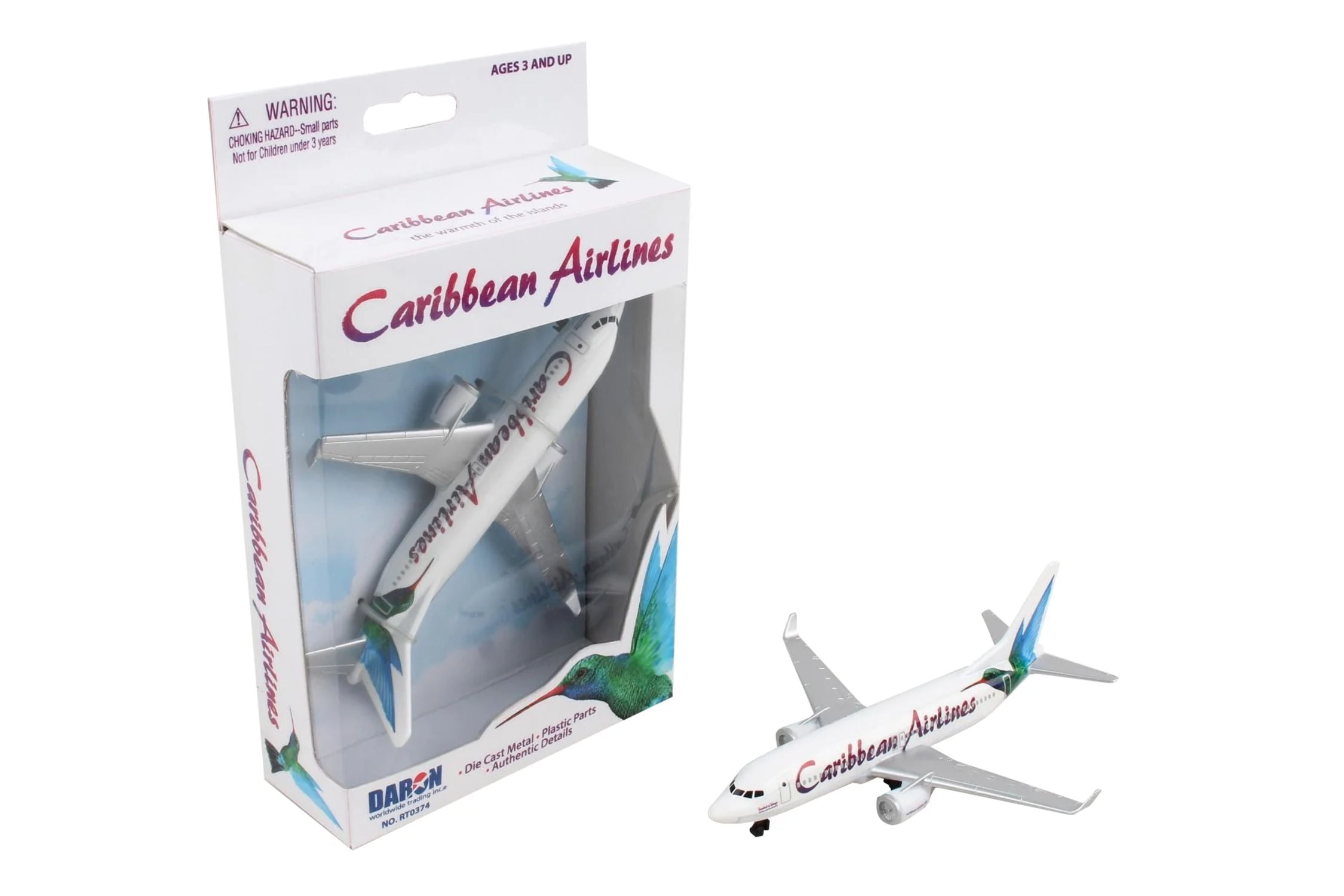 Rt0374 Caribbean Airlines Airliner Single Model Plane