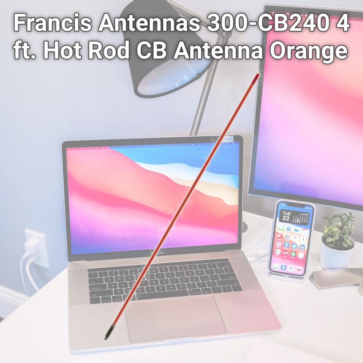 Picture of Francis Antennas 300-CB240 4 ft. Hot Rod CB Antenna Orange