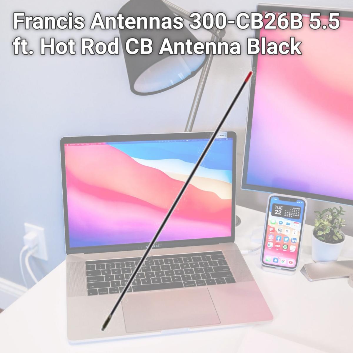 Picture of Francis Antennas 300-CB26B 5.5 ft. Hot Rod CB Antenna Black