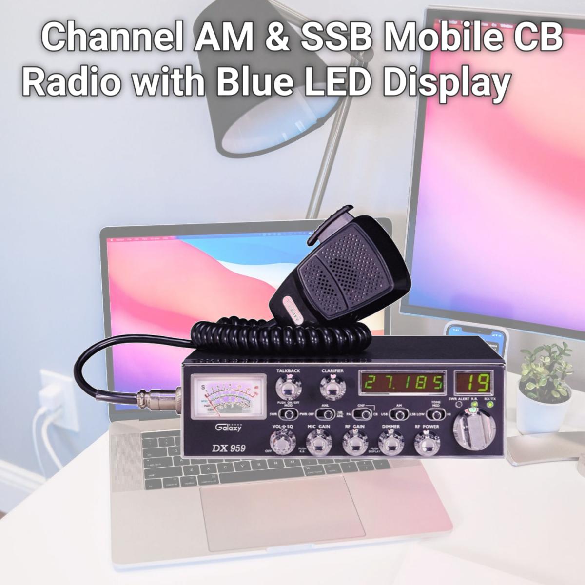 Picture of Galaxy DX959B Channel AM & SSB Mobile CB Radio with Blue LED Display