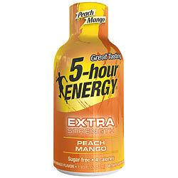 5 Hour Energy 758124 1.93 Oz Extra Strength Energy Shot - Peach Mango