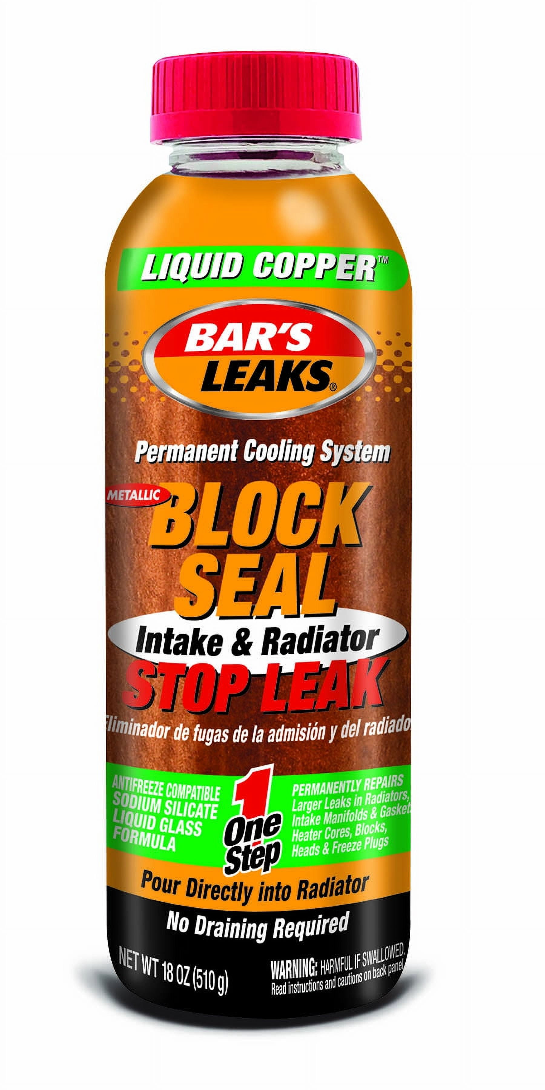 1109b 18 Oz Block Seal Liquid Copper Intake Radiator Stop Leak