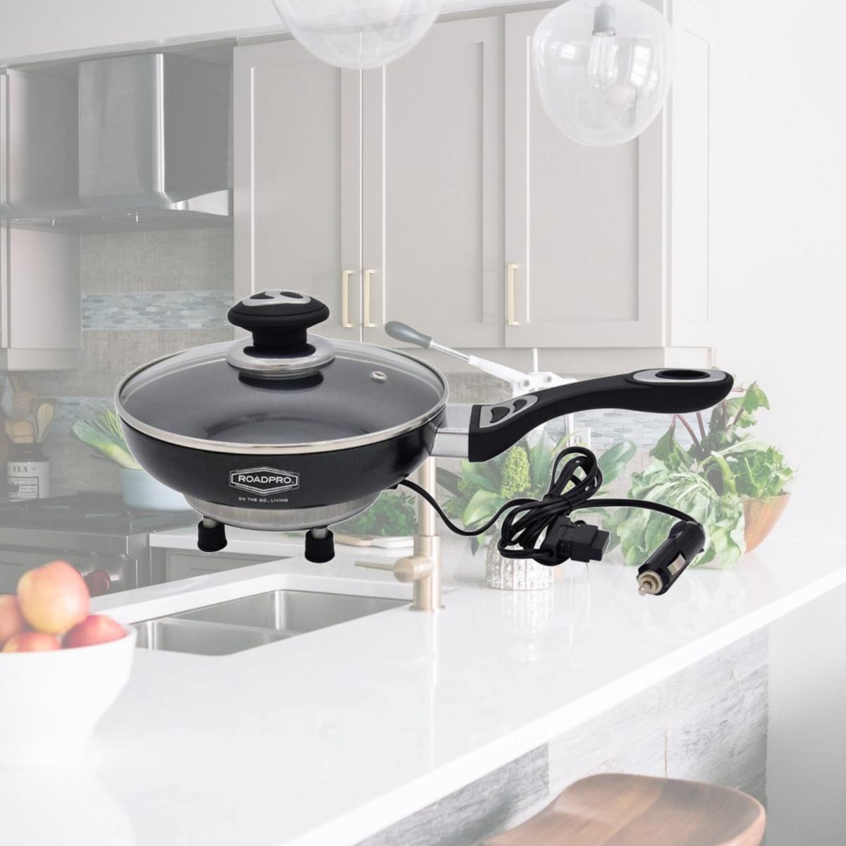 Picture of RoadPro RPFP335NS 12V Portable Frying Pan with Non-Stick Surface