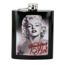 15761f 7 Oz Hip Flask - Marilyn, Hot Pink