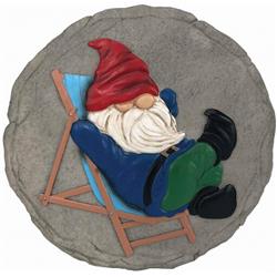 13249 9 In. Stepping Stone - Lounging Gnome