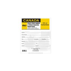 612jj Drivers Daily Carbonless Logbook With Dvir For Canada
