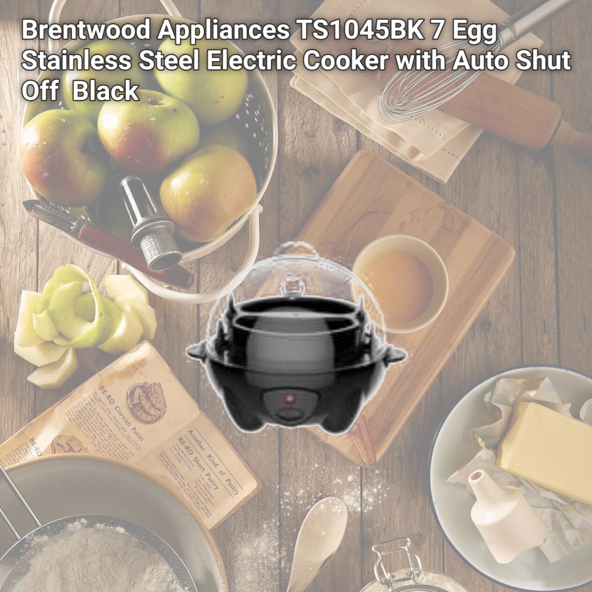 Picture of Brentwood Appliances TS1045BK 7 Egg Stainless Steel Electric Cooker with Auto Shut Off  Black