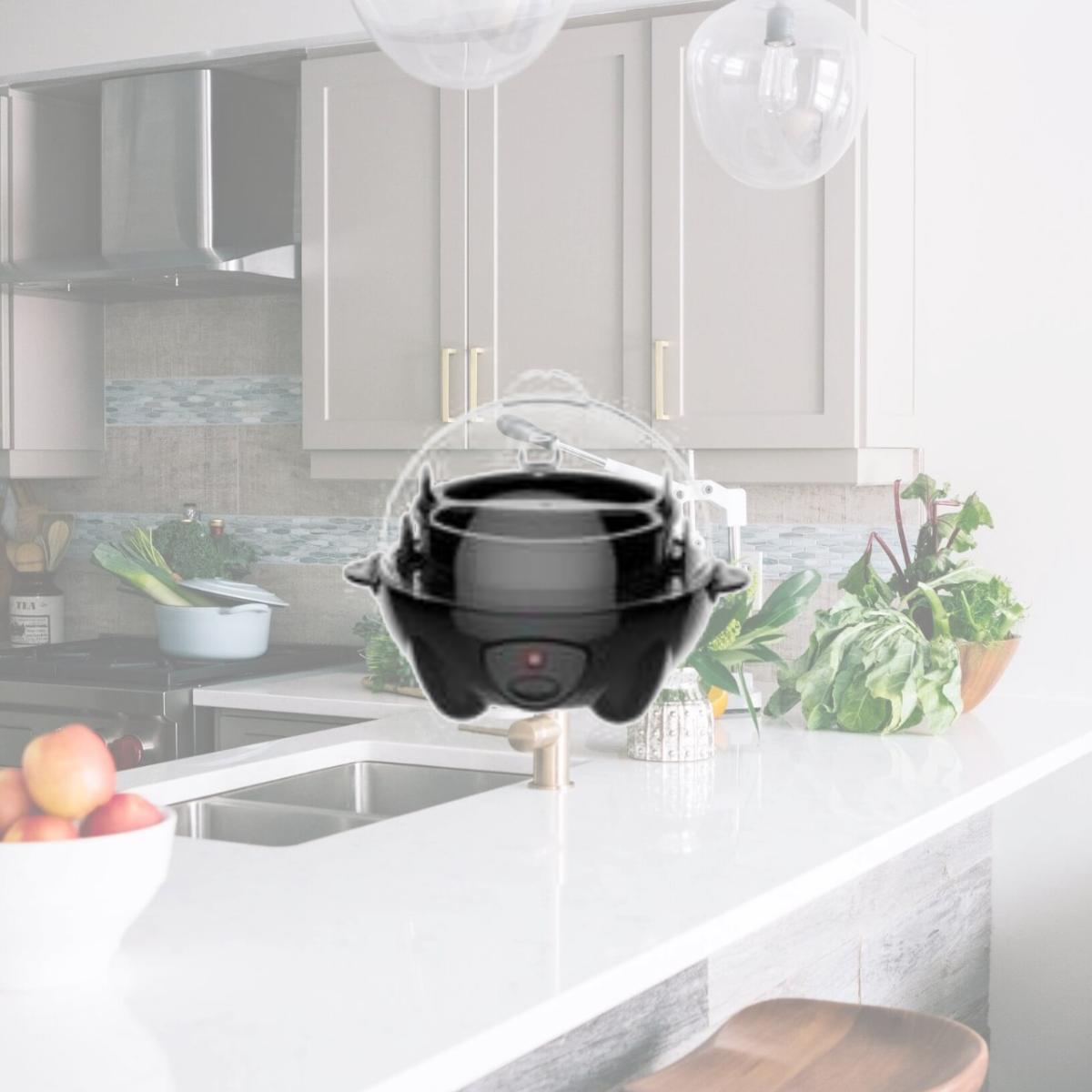 Picture of Brentwood Appliances TS1045BK 7 Egg Stainless Steel Electric Cooker with Auto Shut Off  Black