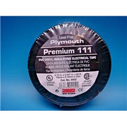 Accurate Terminals 4452a 0.75 X 66 Ft. 1.5 Core Cl Premium 111 Tape, Black