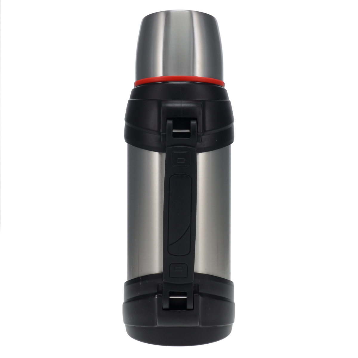 Picture of Cummins CMNTHERMOSSS Large 2 Liter Stainless Steel Insulated Water Bottle 67 oz Vacuum-Insulated Thermal, Chrome & Red