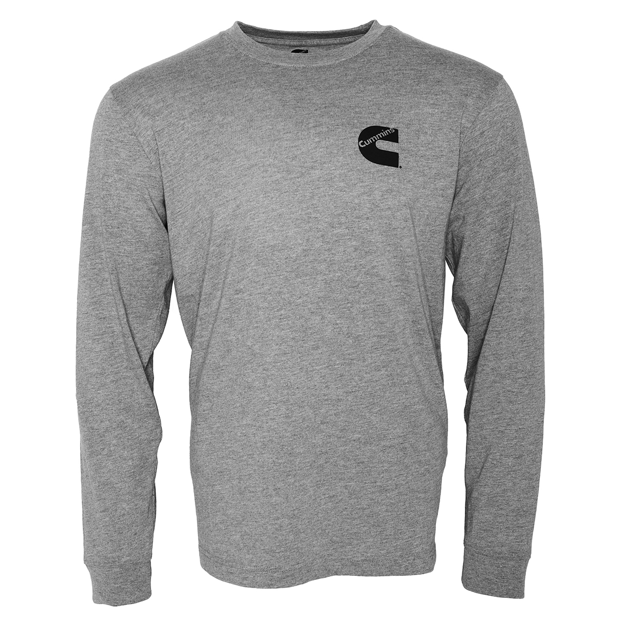 CMN4784 Unisex Long Sleeve Cotton Blend T-Shirt in Sport Gray - Large