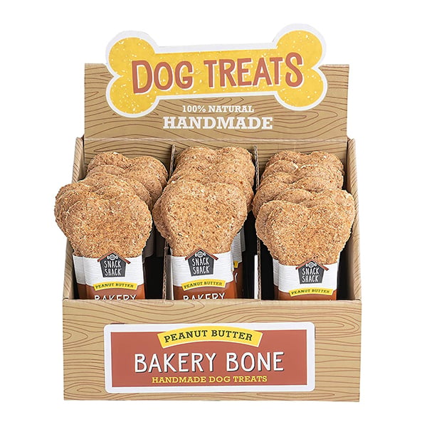 CHZBONEPB 1 oz Each Peanut Butter Bakery Bone Dog Treat - 24 Count