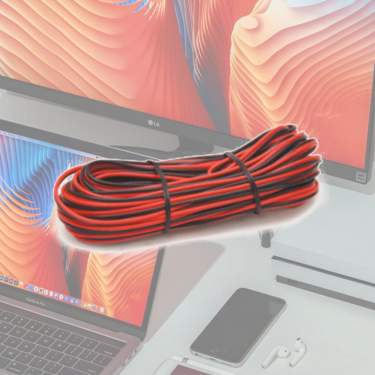 Picture of Roadpro RPCBH-25 20ga - 25 Red - Black Hookup Wire 12 Volt