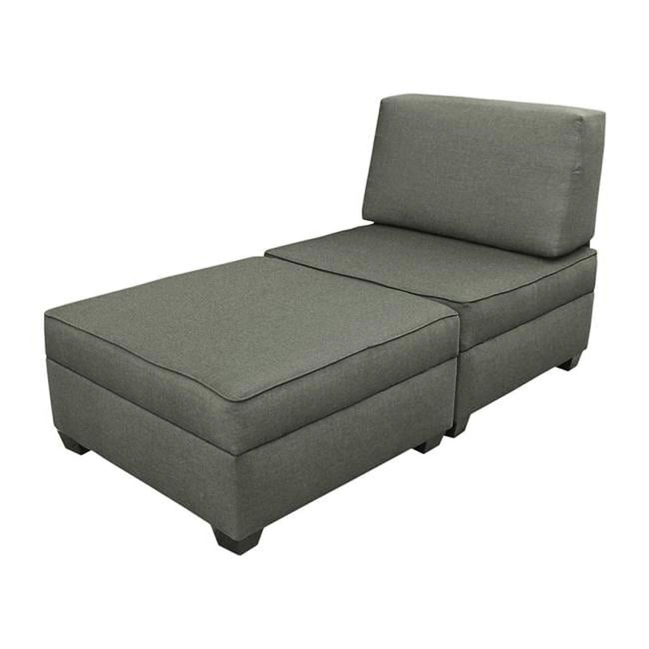 Mfcl30-gr 30 In. Chaise Lounge Storage Ottomans - Flint