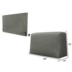 Sbbs-gr Sofa Back Pillow & Back Support Package - Grey