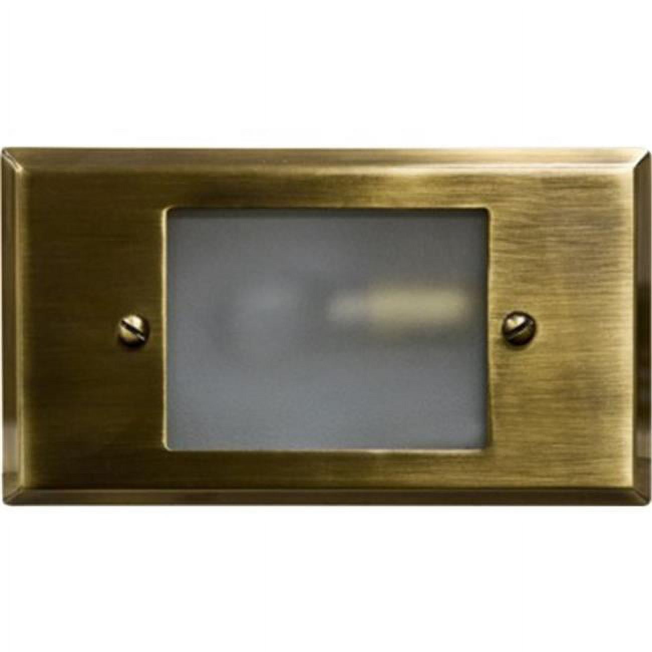 Lv612-abs 12v Open Face Brass Recessed Brick Step Wall Light, 21w - Antique Brass