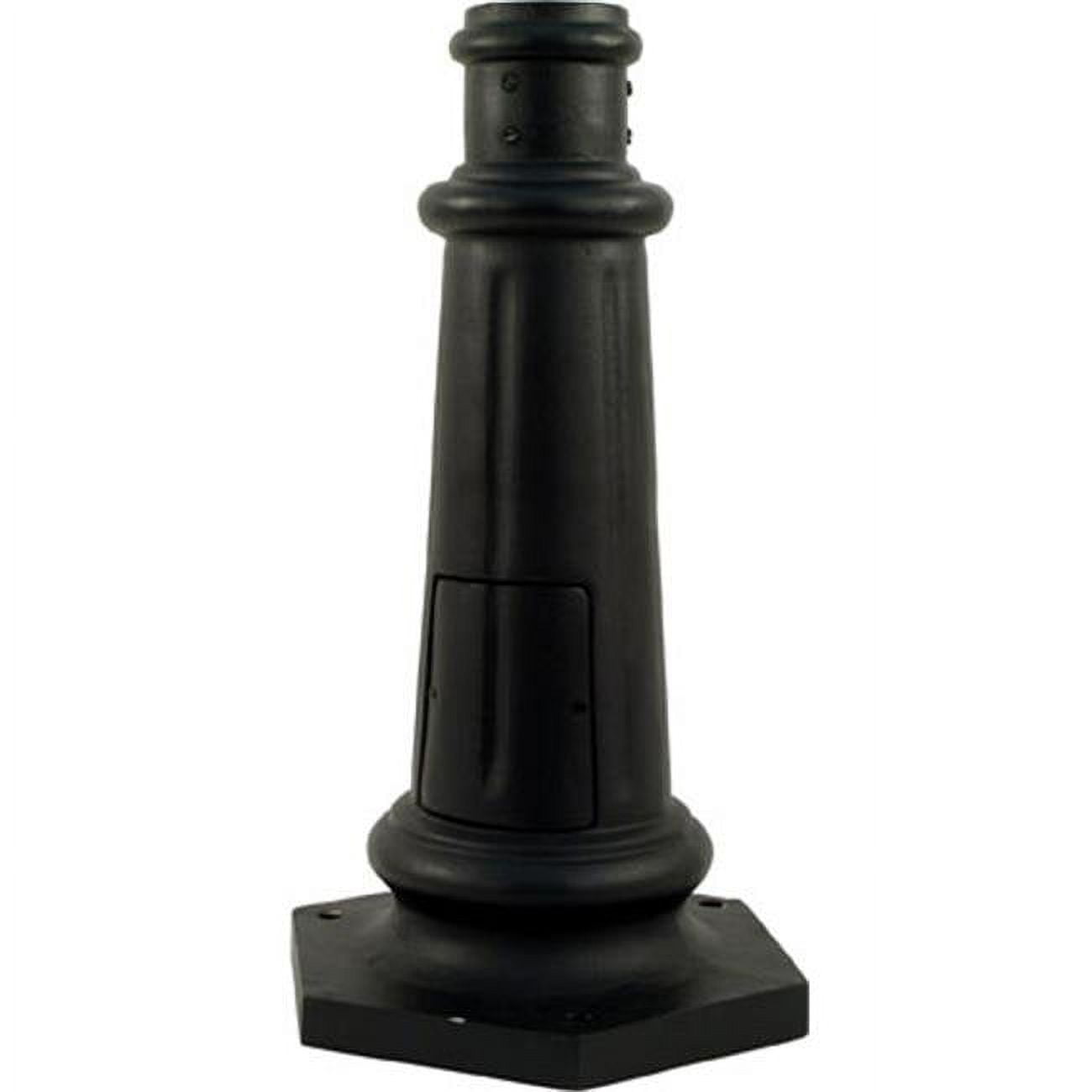 Bs350-b Surface Mounted Base For 3 In. Outer Dia Round Post, Black - 21.25 X 12.25 X 12.25 In.