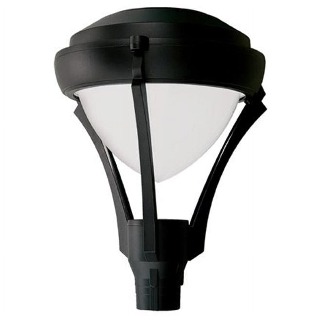Gm596-b-mt 50w Powder Coated Cast Aluminum Post Top Light Fixture With Metal Halide Lamp, Black - 27.95 X 21.65 X 21.65 In.