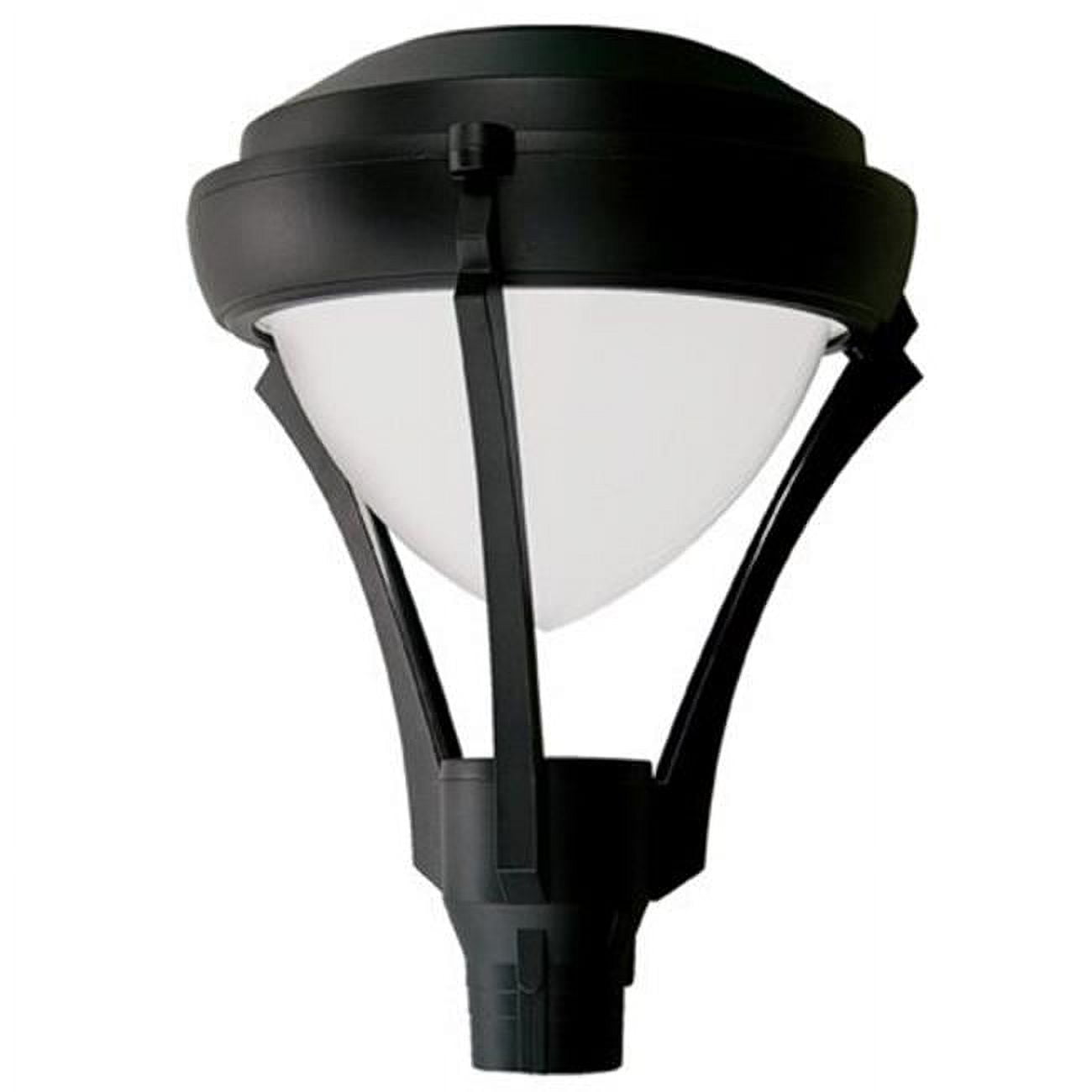 Gm597-b-mt 70w Powder Coated Cast Aluminum Post Top Light Fixture With Metal Halide Lamp, Black - 27.95 X 21.65 X 21.65 In.