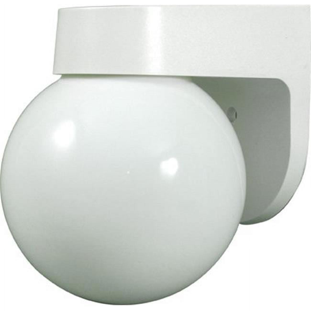 W2200-w 7.25 X 5.88 X 5.63 In. 120 V 60 Watts Incandenscent Type Polycarbonate Surface Mounted Wall Fixture Light, White