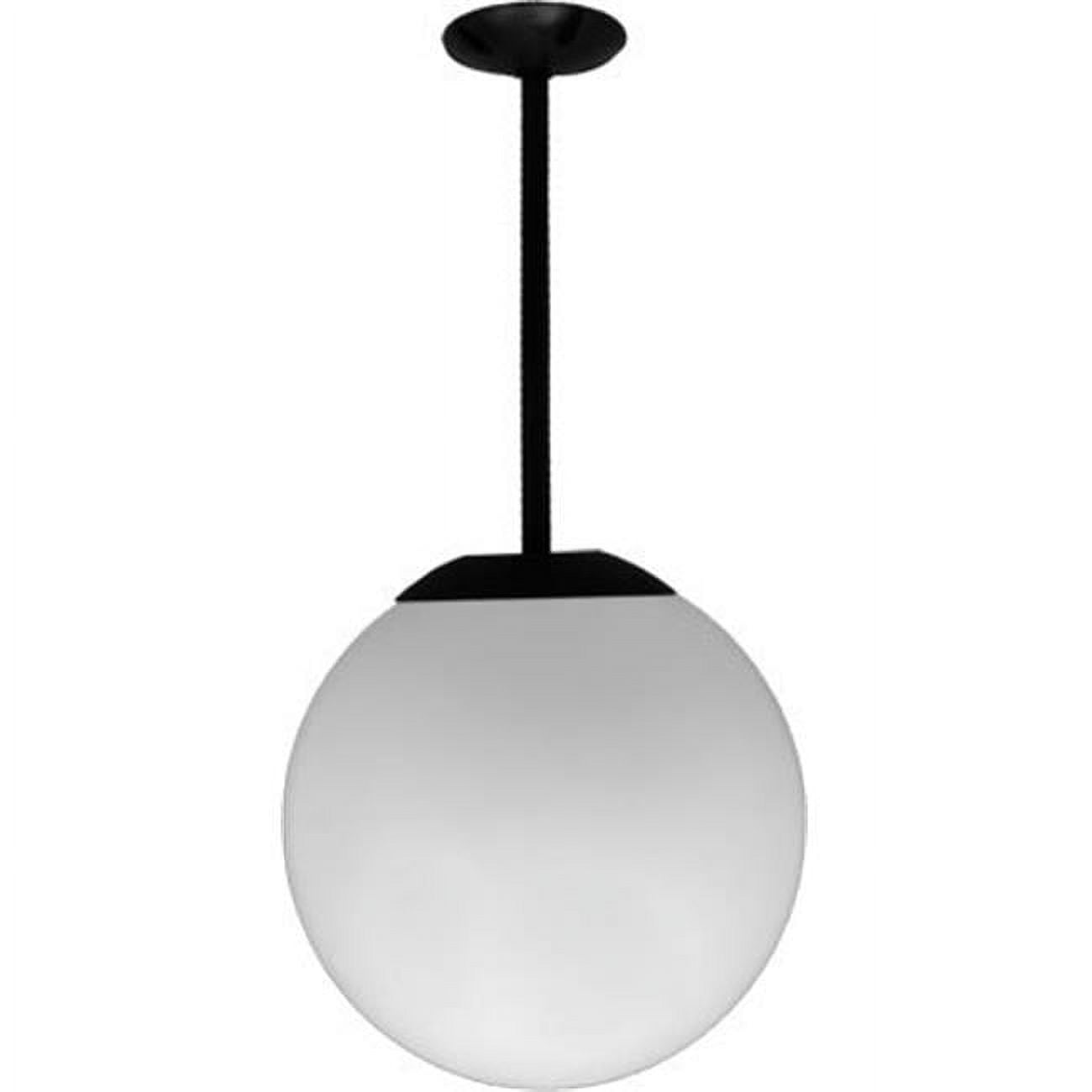 D7515-12-b 16 In. 120 V 50 Watts Ceiling Globe Fixture 12 In. Drop With Metal Halide Lamp, Black