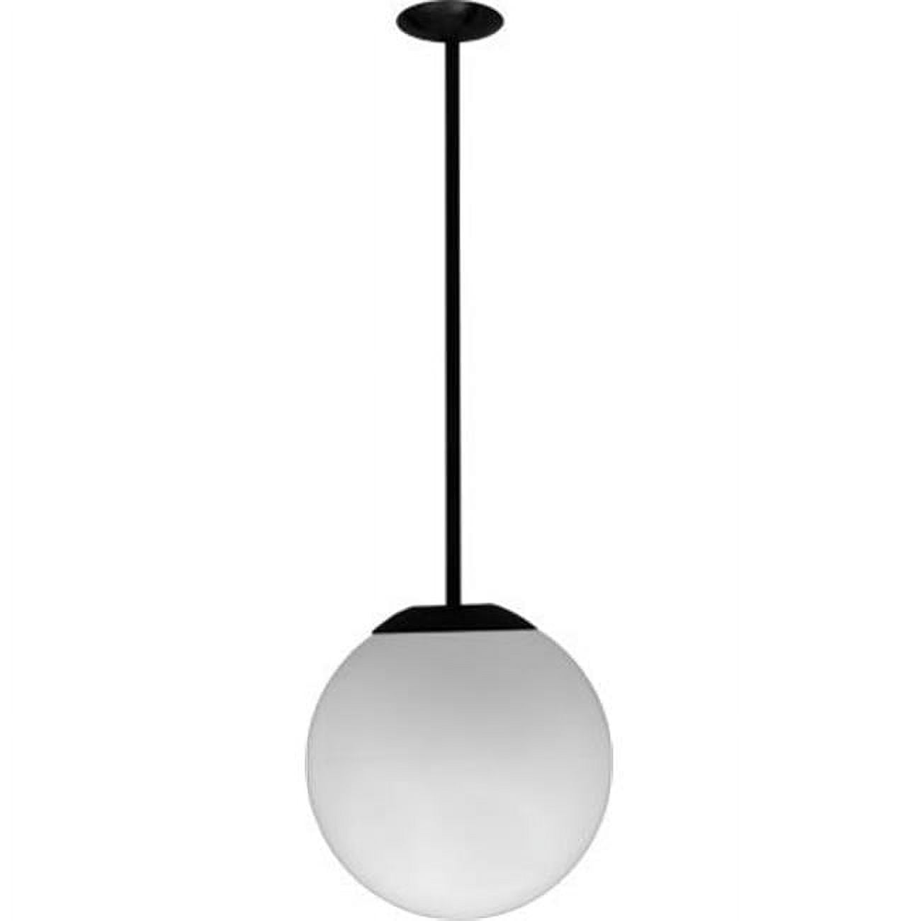 D7515-24-b 16 In. 120 V 50 Watts Ceiling Globe Fixture 24 In. Drop With Metal Halide Lamp, Black