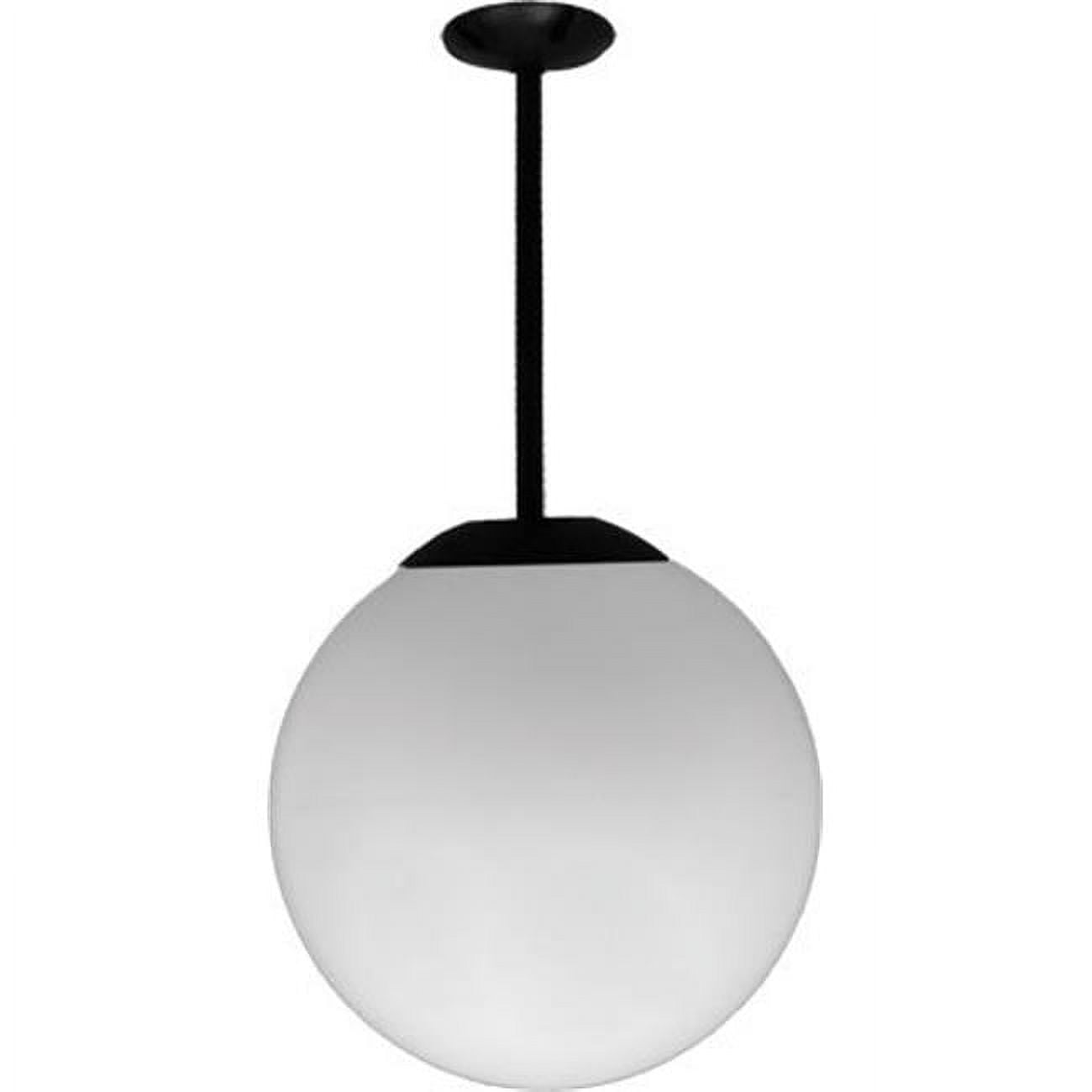 D7516-12-b 18 In. 120 V 50 Watts Ceiling Globe Fixture 12 In. Drop With Metal Halide Lamp, Black