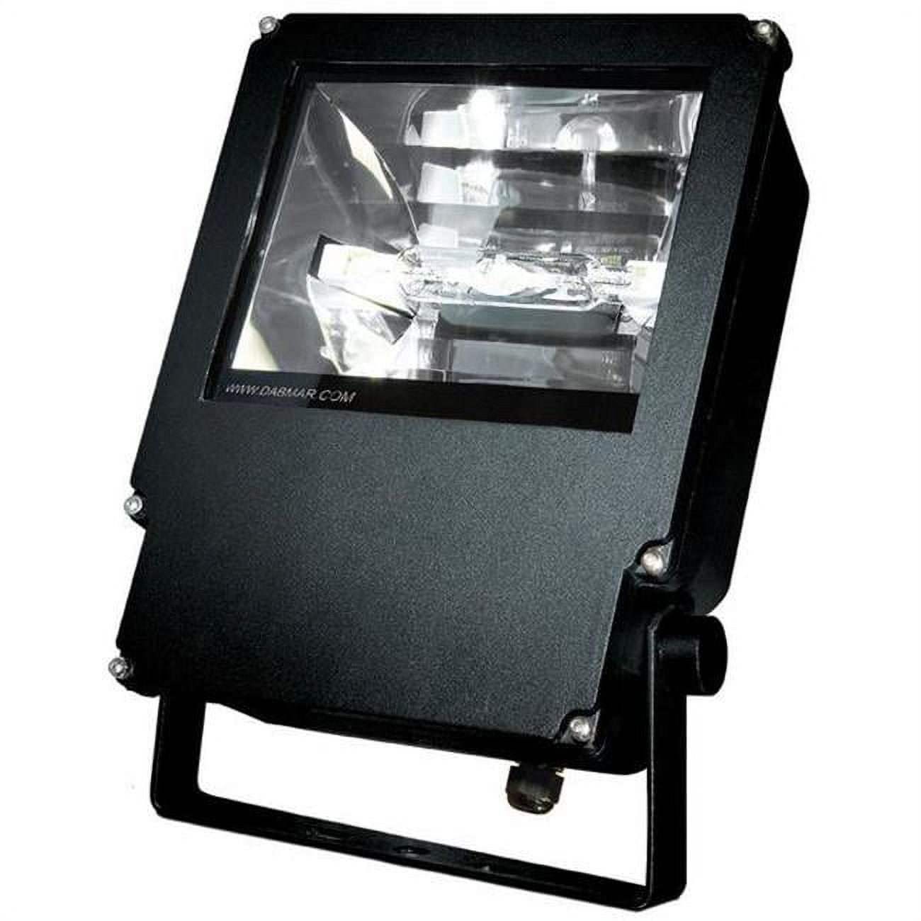 12.90 X 9 X 3.50 In. 120-277 V 50 Watts Powder Coated Cast Aluminum Medium Hid Flood Fixture Light With Double Ended Metal Halide Lamp, Black