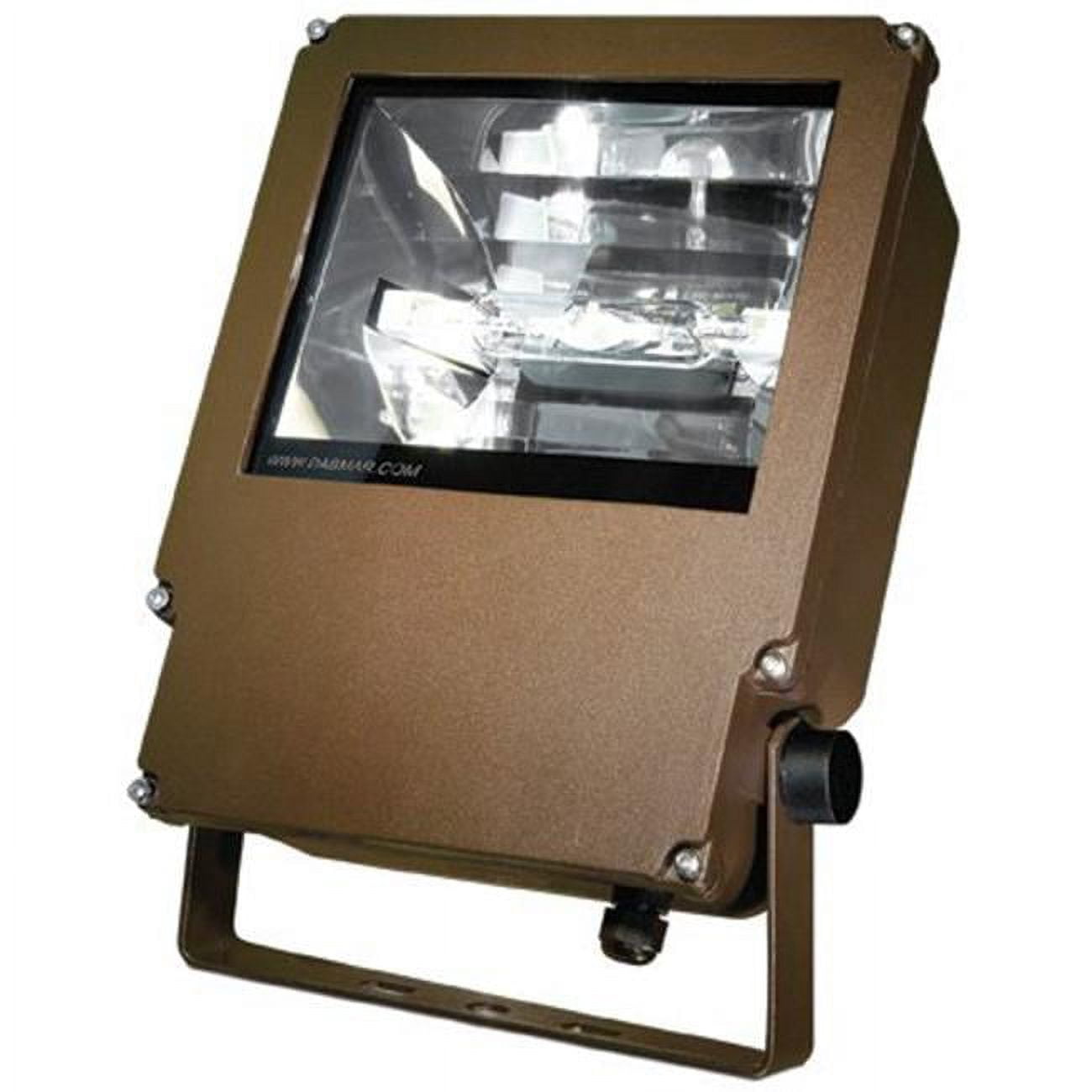 12.90 X 9 X 3.50 In. 120-277 V 70 Watts Powder Coated Cast Aluminum Medium Hid Flood Fixture Light With Double Ended Metal Halide Lamp, Bronze