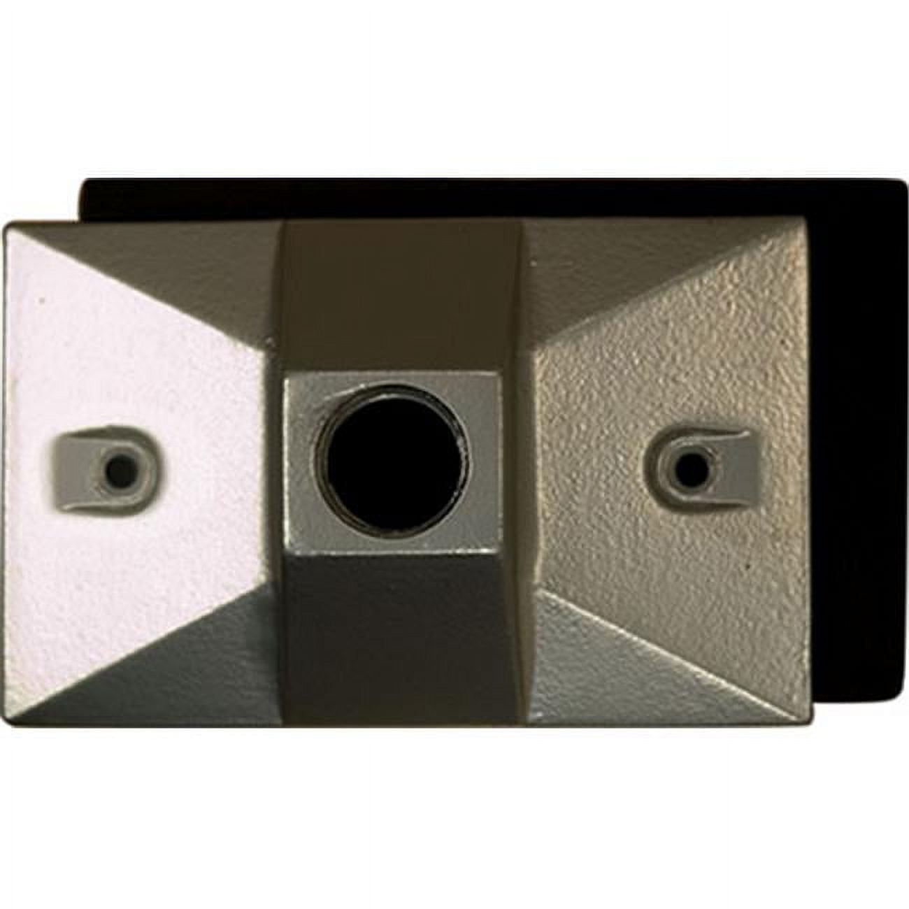 P-12 Rectangular Box Cover With One 0.5 In. Hole, Gray