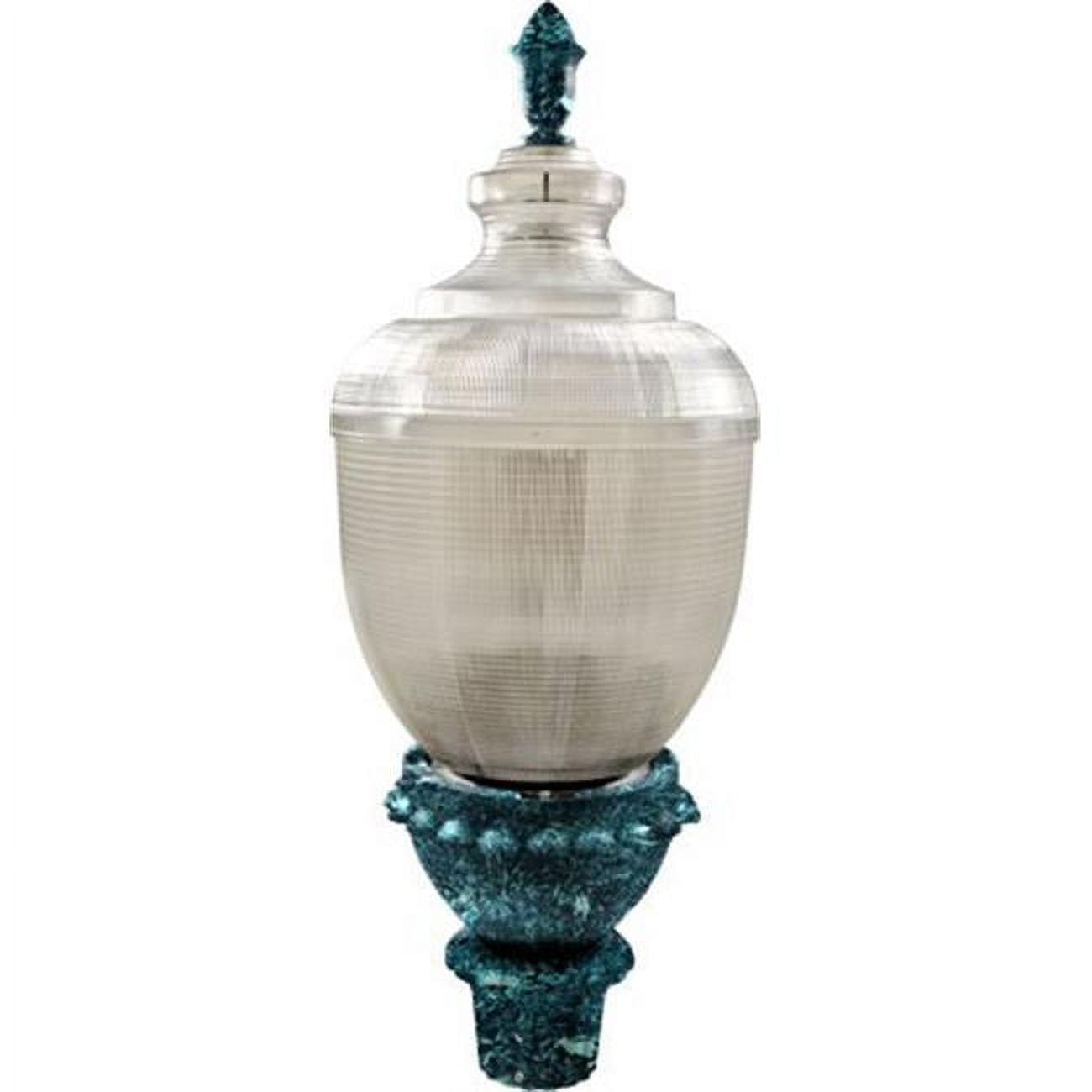 150 Watt High Pressure Sodium Mogul Base Multi-tap Clear Acorn Post Top Fixture With Ul Listed Wire & Cable, Black, Bronze & Verde Green