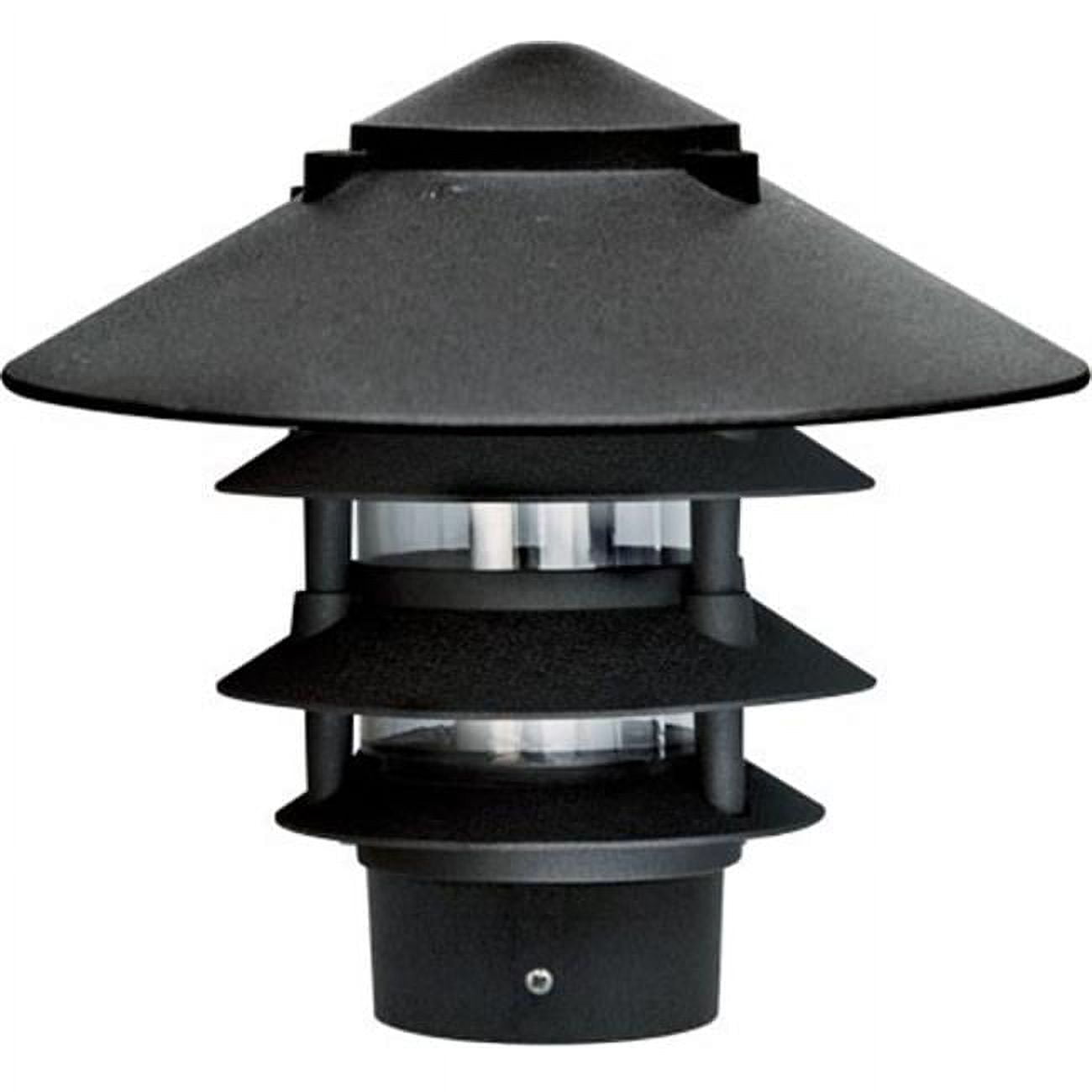 10 In. Four Tier Pagoda Light - 7w 120v, Black