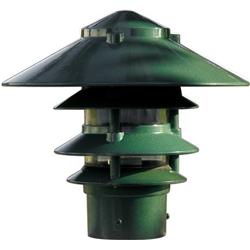 10 In. Four Tier Pagoda Light - 7w 120v, Green
