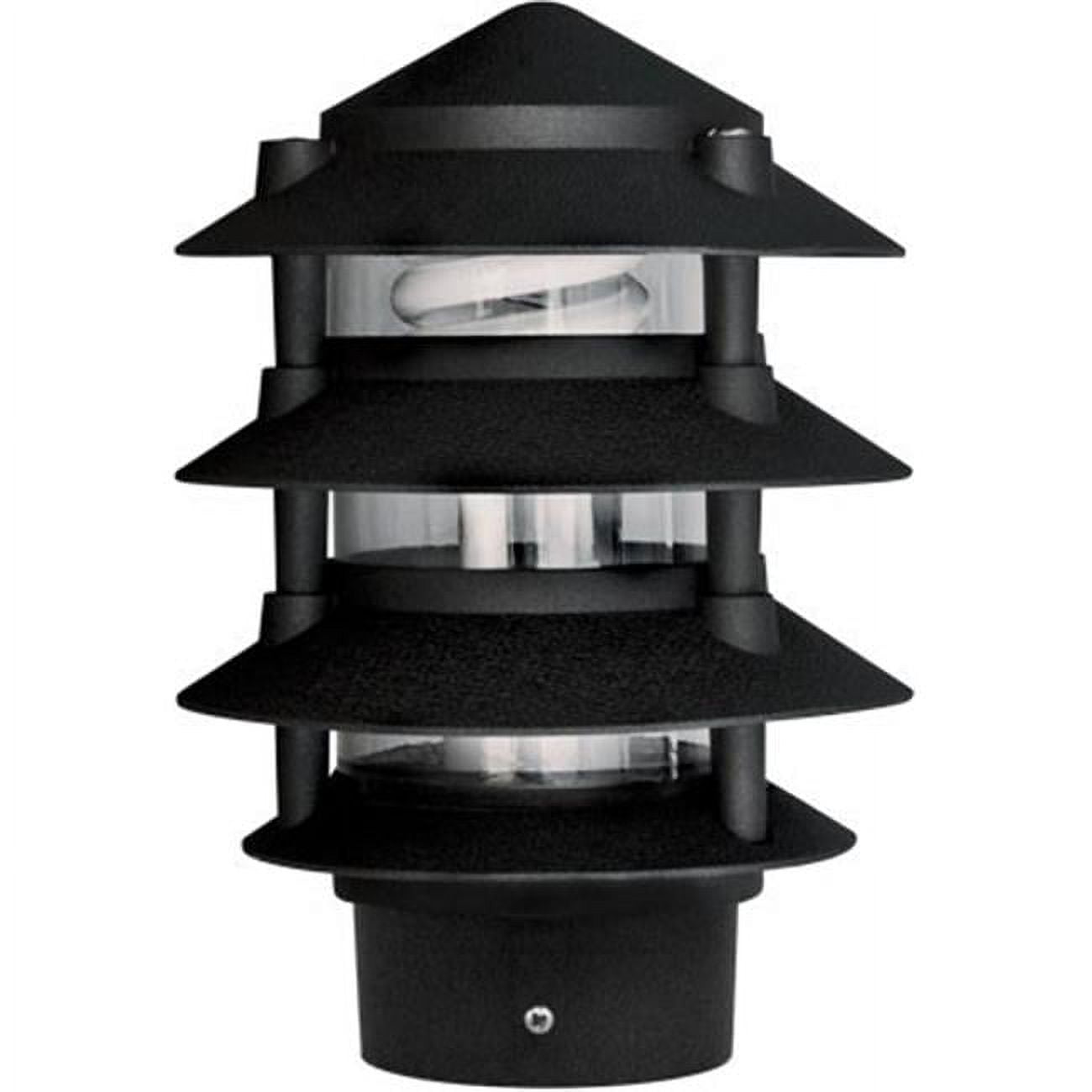 3 In. Four Tier Pagoda Light - 7w 120v, Black
