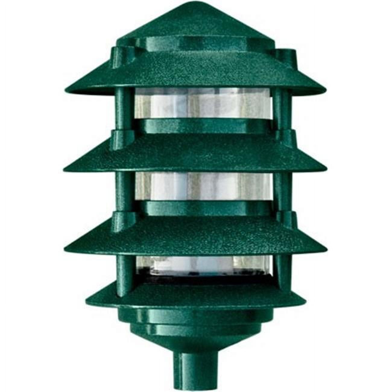 3 In. Four Tier Pagoda Light - 7w 120v, Green