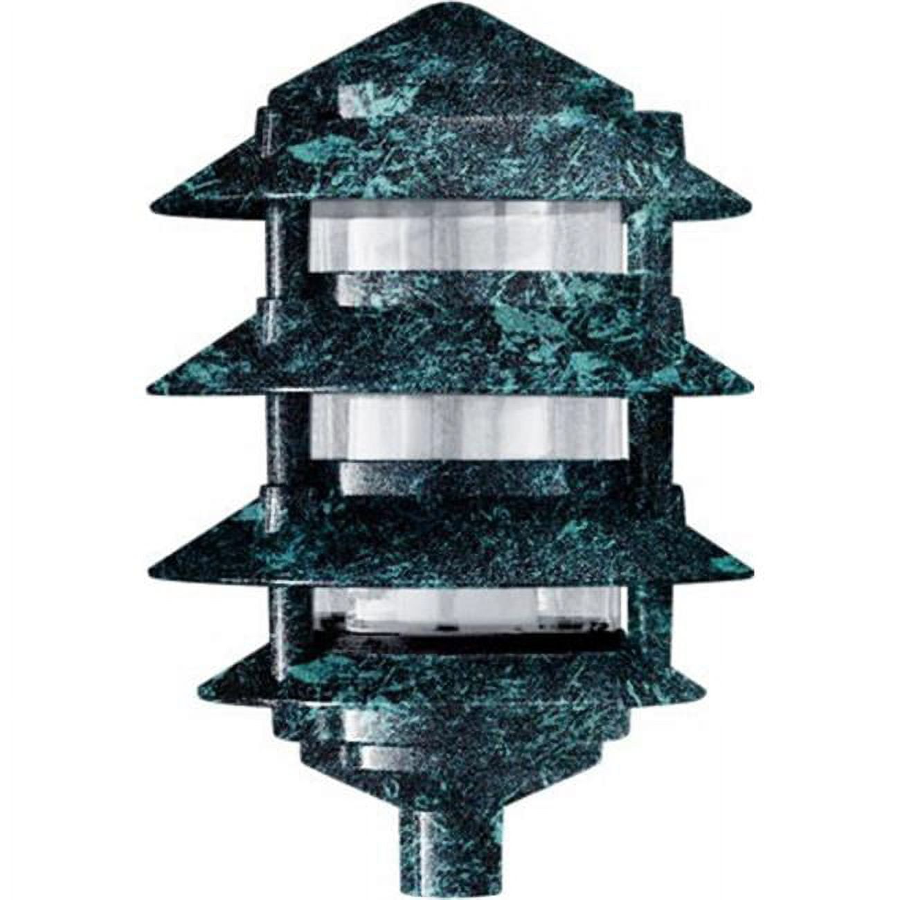 3 In. Four Tier Pagoda Light - 7w 120v, Verde Green