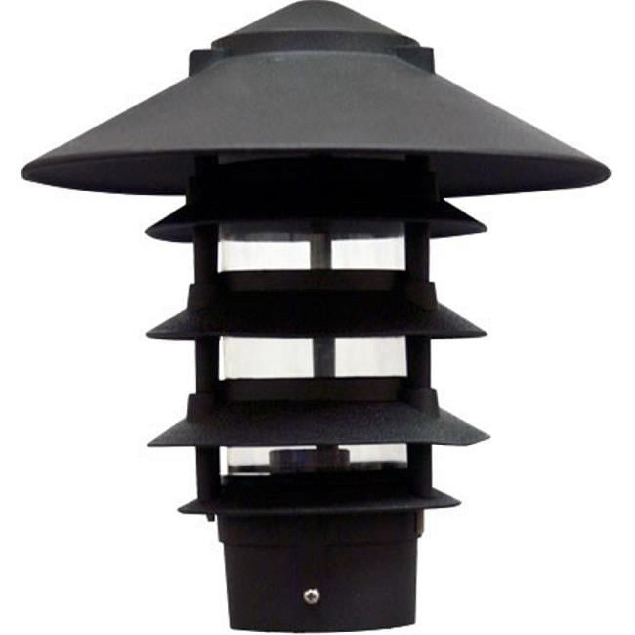 Pagoda Fixture 5 Tier 10 In. Top 3 In. Base 6w Filament Led - 120v, Black