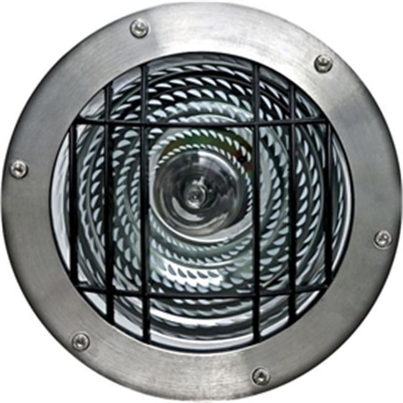 In-ground Wall Light With Grill- Line Voltage, Stainless Steel