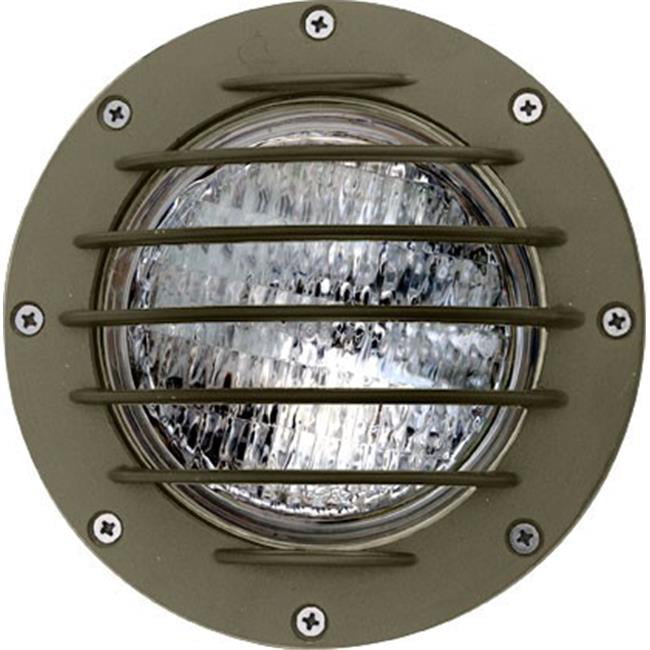 Adjustable In-ground Wall Light Fixture With Grill - 6w 12v, Green