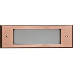 Recessed Open Face Brick, Step & Wall Fixture, Copper