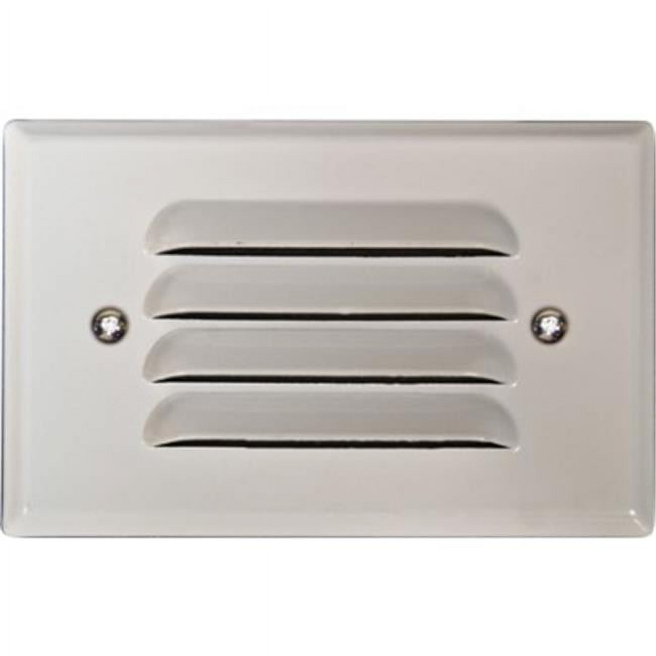 Recessed Louvered Down Brick, Step & Wall Light, White