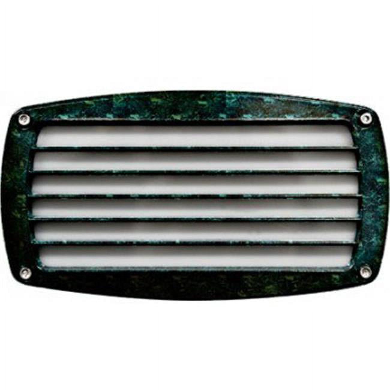 Recessed Louvered Brick, Step & Wall Fixture, Verde Green