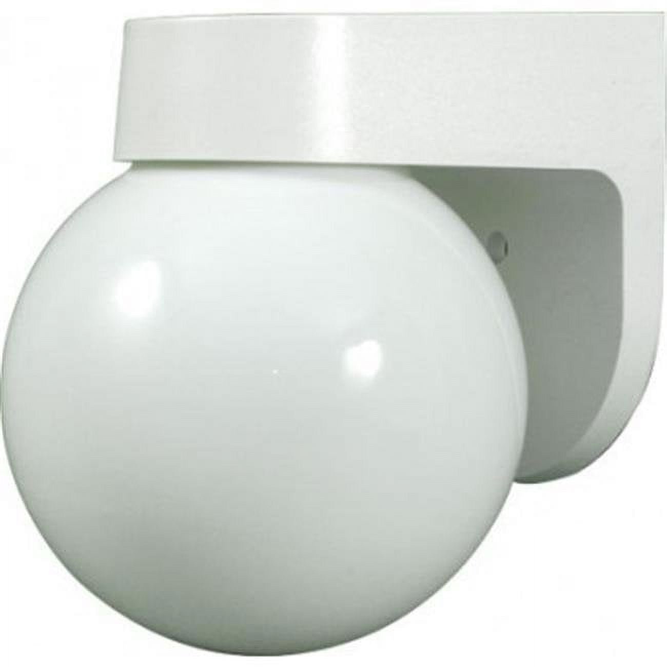 P-glb-506 6 In. Polycarbonate Globe With 3.06 In. Threaded Neck - White