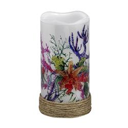 Led7548 Coral Garden Led Candle, Coral & Purple - Pack Of 4