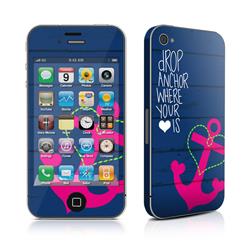 Brooke Boothe AIP4-DANCHOR iPhone 4 Skin - Drop Anchor Brooke Boothe AIP4-DANCHOR iPhone 4 Skin - Drop Anchor