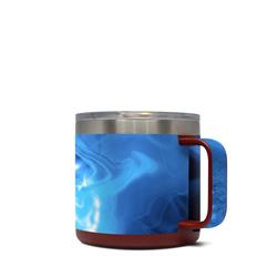 Y14-qwaves-blu Yeti 14 Oz Mug Skin - Blue Quantum Waves