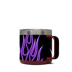 Y14-nflames-prp Yeti 14 Oz Mug Skin - Purple Neon Flames