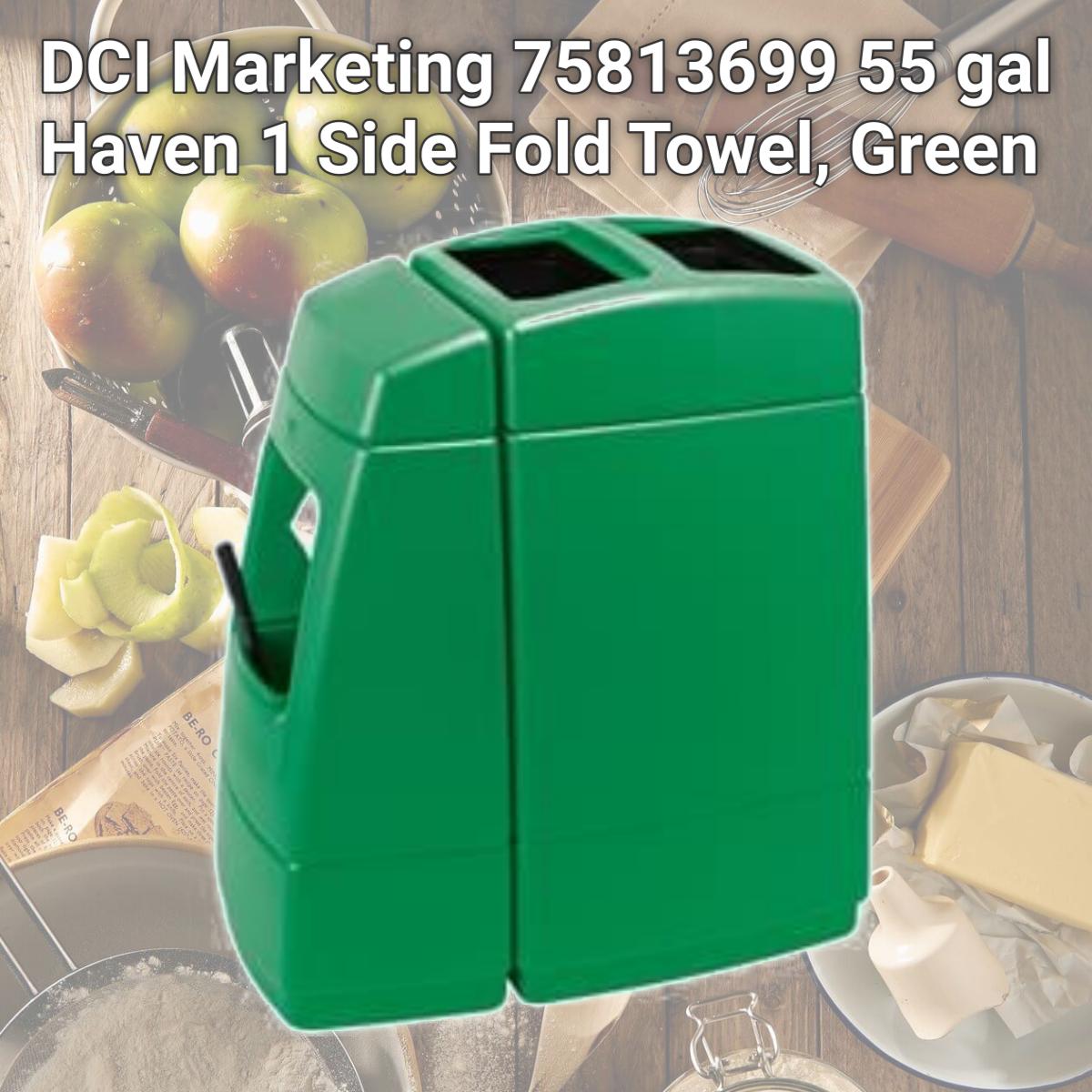 Picture of DCI Marketing 75813699 55 gal Haven 1 Side Fold Towel, Green
