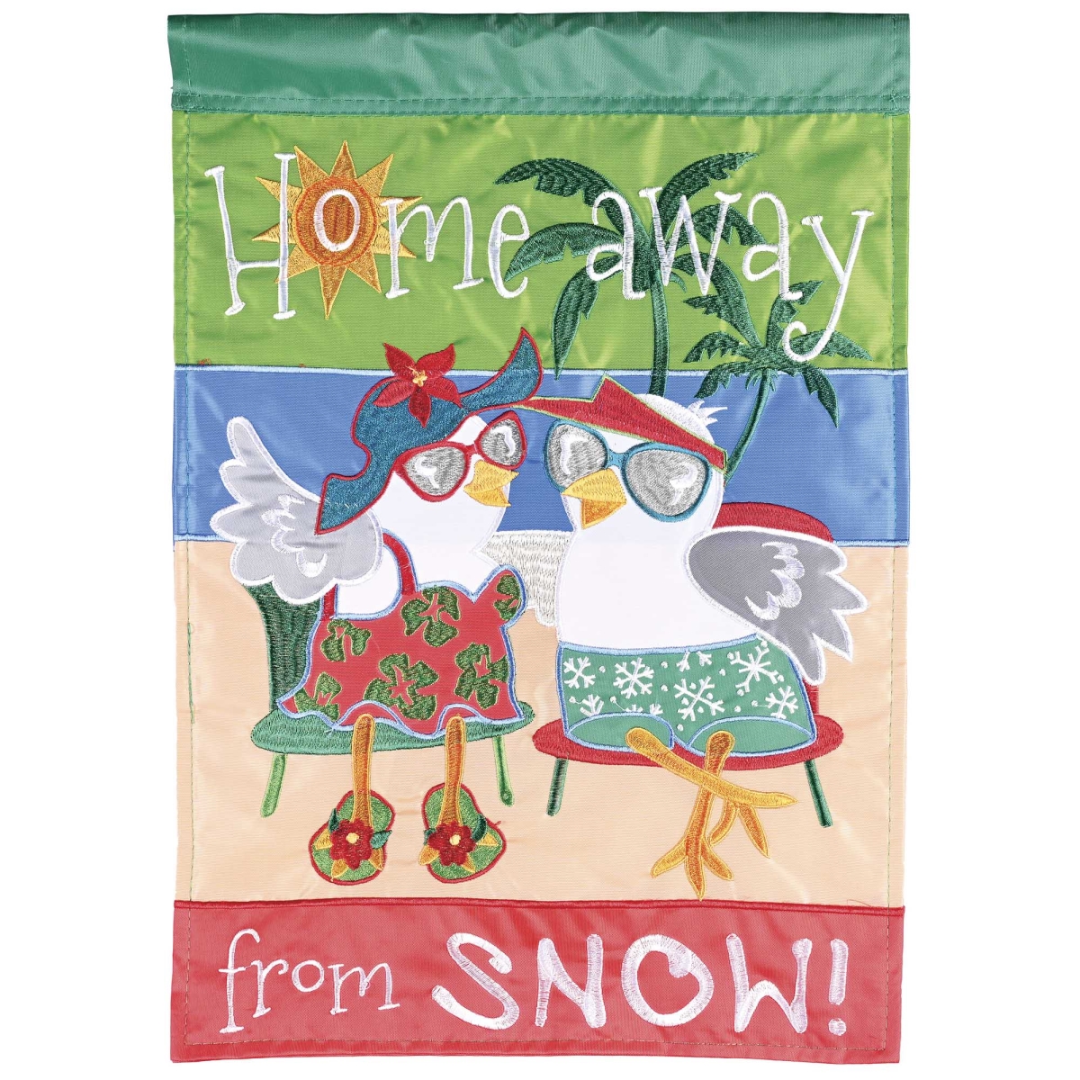 M011994 Flag Home Away From Snow 13x18