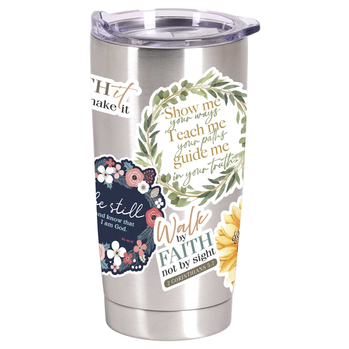 Picture of Dicksons SSTUMSS-4 Tumbler Flowers With Scripture 20 Oz